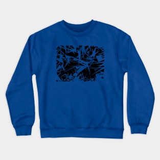 Black Scratch Design and Cuts - Scrape Design Crewneck Sweatshirt